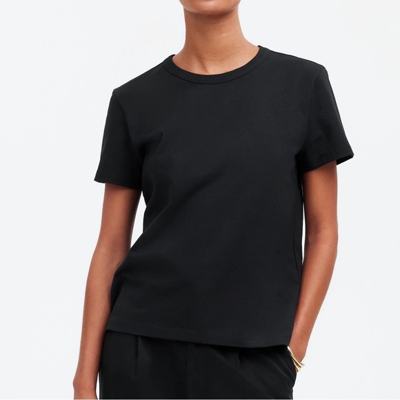 Madewell Cotton Perfect Crewneck Tee NWOT brown - Picture 7 of 11